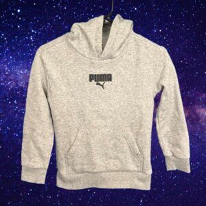 Puma Youth/Kids Gray Pullover Hoodie | Size S (7/8)